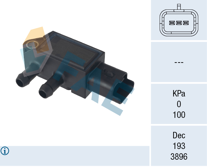 FAE Sensor,udstødningstryk 16170 for NISSAN (DFAC) SAMSUNG