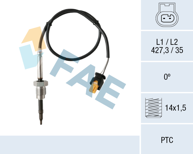 FAE Sensor, udstødningsgastemperatur 68023 for MERCEDES-BENZ