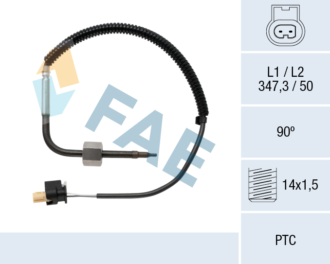 FAE Sensor, udstødningsgastemperatur 68029 for MERCEDES-BENZ