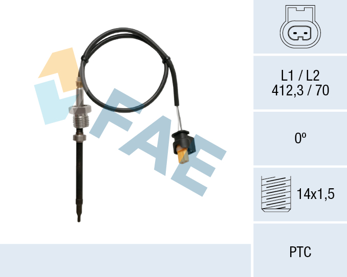 FAE Sensor, udstødningsgastemperatur 68039 for MERCEDES-BENZ