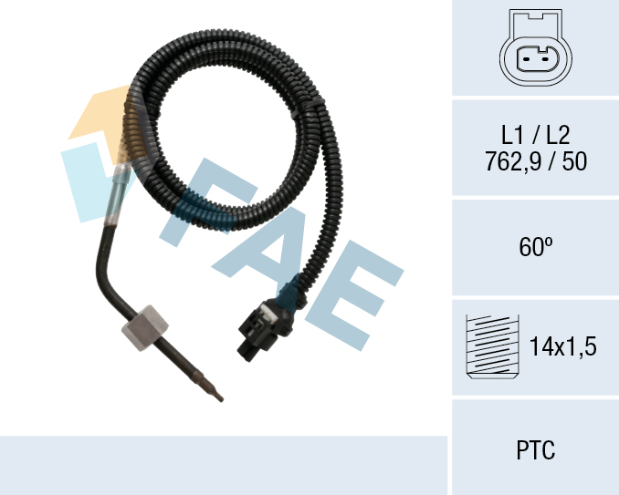 FAE Sensor, udstødningsgastemperatur 68041 for DAIMLER MERCEDES-BENZ