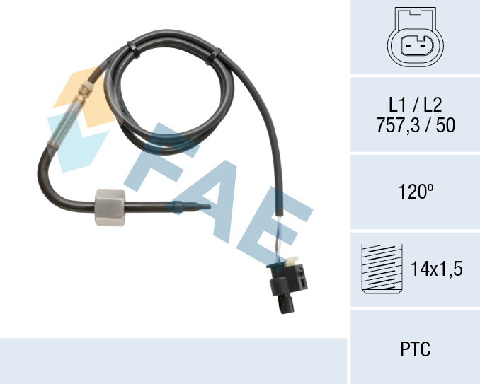 FAE Sensor, udstødningsgastemperatur 68050 for MERCEDES-BENZ