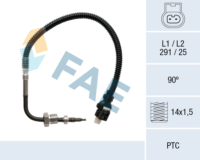 FAE Sensor, udstødningsgastemperatur 68053 for MERCEDES-BENZ