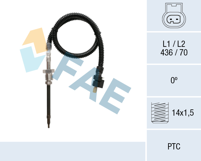 FAE Sensor, udstødningsgastemperatur 68060 for MERCEDES-BENZ