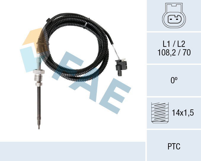 FAE Sensor, udstødningsgastemperatur 68077 for MERCEDES-BENZ