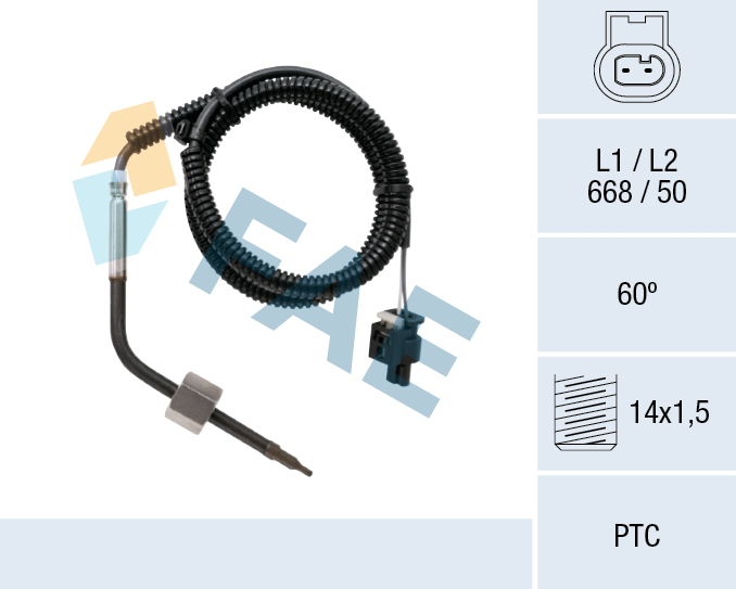 FAE Sensor, udstødningsgastemperatur 68094 for MERCEDES-BENZ