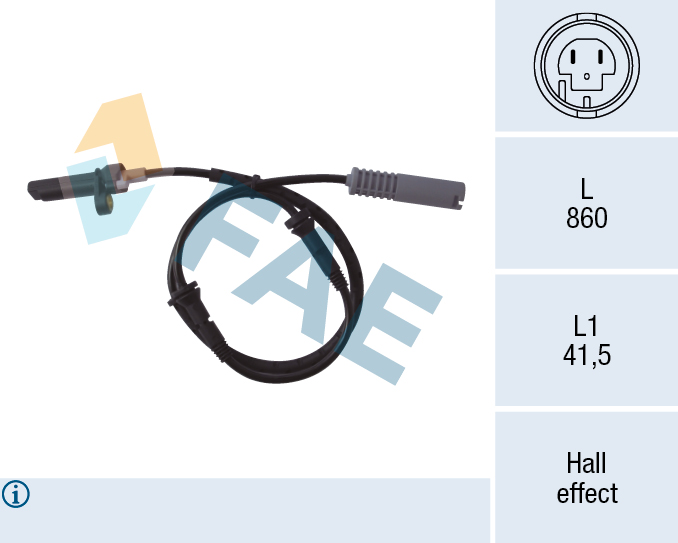 FAE ABS Sensor 78009 bagaksel for BMW STANDARD AUTOMOBILE