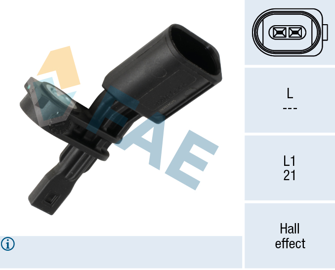 FAE ABS Sensor 78804 for AUDI