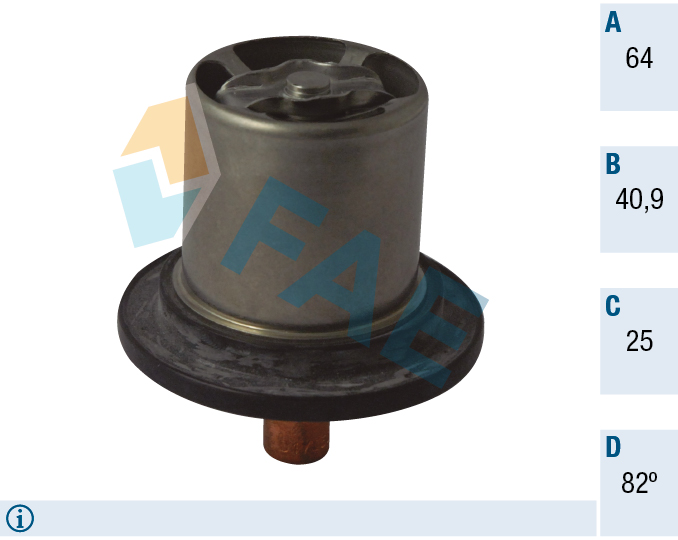 FAE Termostat, kølemiddel 5331082 for CITROËN/PEUGEOT RENAULT