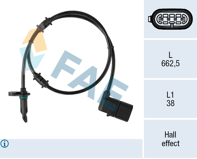 FAE ABS Sensor 78812 for MERCEDES-BENZ
