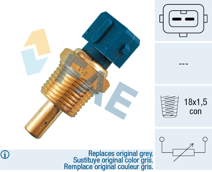 FAE Sensor, kølevæsketemp. 33150 for FIAT LANCIA
