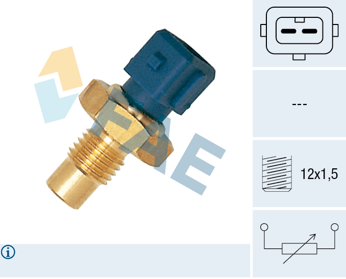 FAE Sensor, kølevæsketemp. 33320 for OPEL VOLVO GENERAL MOTORS DAEWOO RENAULT STANDARD AUTOMOBILE