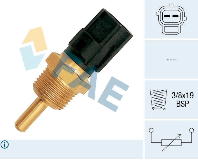 FAE Sensor, kølevæsketemp. 33310 for VOLVO SMART PEUGEOT HYUNDAI DAIHATSU PIAGGIO MITSUBISHI STANDARD AUTOMOBILE