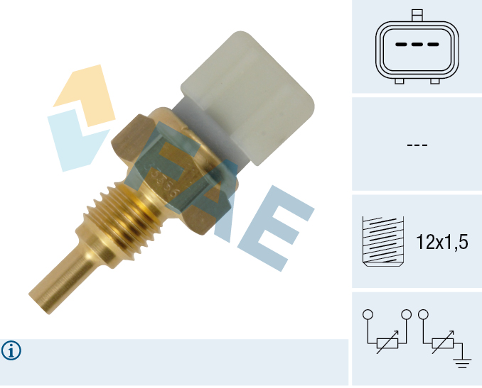 FAE Sensor, kølevæsketemp. 33356 for GENERAL MOTORS KIA STANDARD AUTOMOBILE