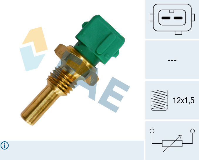 FAE Sensor, kølevæsketemp. 33360 for GENERAL MOTORS MAZDA SUZUKI DAIHATSU FORD TOYOTA STANDARD AUTOMOBILE