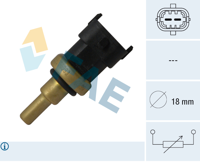 FAE Sensor, kølevæsketemp. 33495 for OPEL FORD JEEP SUZUKI PEUGEOT