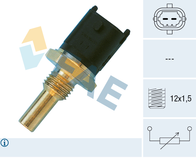 FAE Sensor, kølevæsketemp. 33680 for OPEL GENERAL MOTORS JEEP FIAT SUZUKI