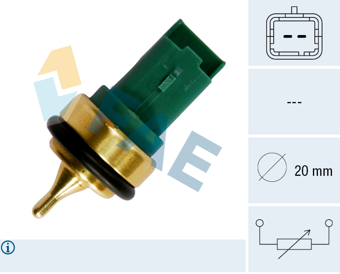 FAE Sensor, kølevæsketemp. 33707 for CITROËN PEUGEOT STANDARD AUTOMOBILE