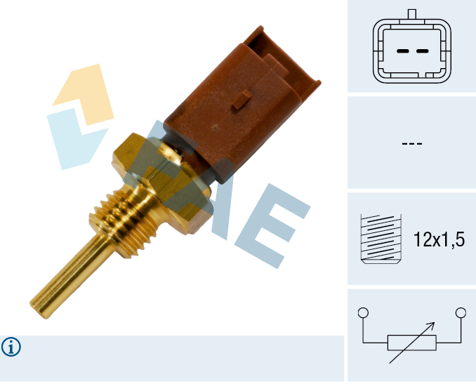 FAE Sensor, kølevæsketemp. 33704 for OPEL FORD GENERAL MOTORS ABARTH DR JEEP CHERY