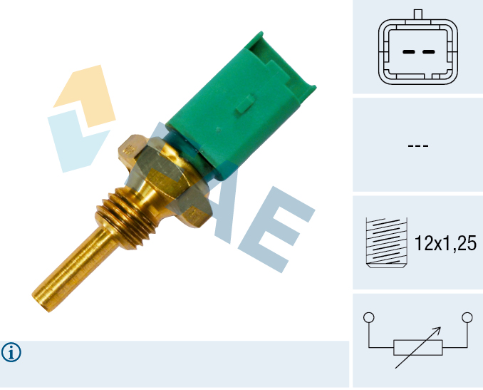 FAE Sensor, kølevæsketemp. 33700 for OPEL FORD LANCIA ALFA ROMEO CADILLAC FIAT GENERAL MOTORS SUBARU SUZUKI STANDARD AUTOMOBILE