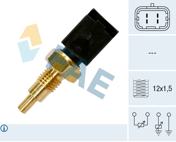 FAE Sensor, kølevæsketemp. 33723 for LANCIA ALFA ROMEO