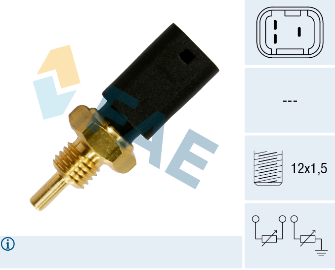 FAE Sensor, kølevæsketemp. 33721 for FIAT