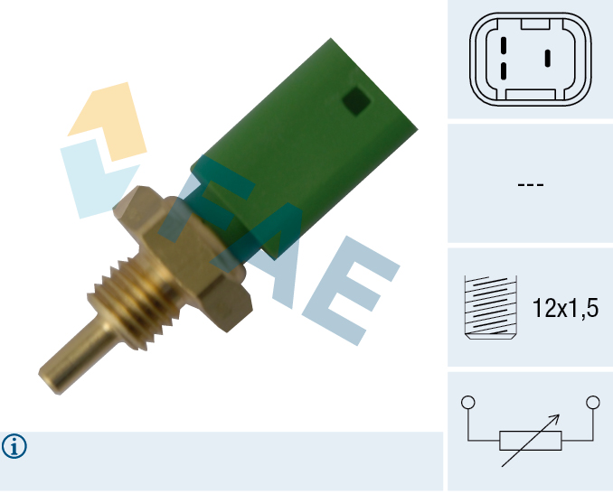 FAE Sensor, kølevæsketemp. 33727 for RENAULT