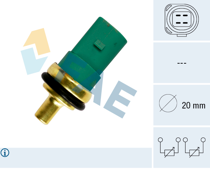 FAE Sensor, kølevæsketemp. 33783 for FORD VW STANDARD AUTOMOBILE