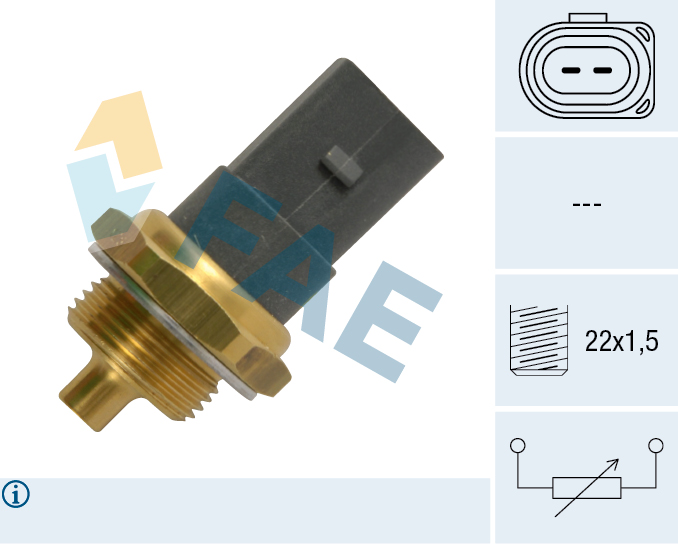 FAE Sensor, kølevæsketemp. 33786 for VW