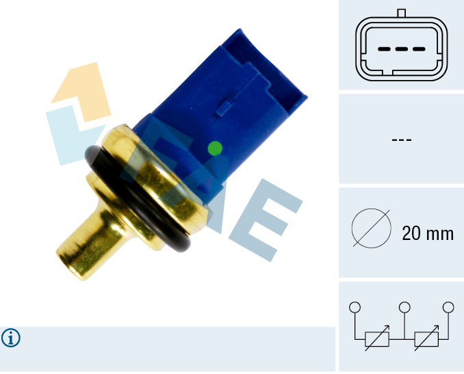 FAE Sensor, kølevæsketemp. 33790 for CITROËN PEUGEOT FIAT
