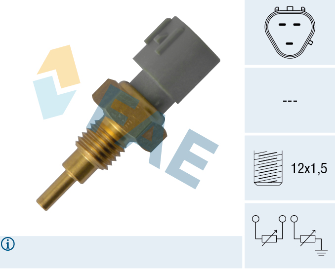 FAE Sensor, kølevæsketemp. 33910 for FORD GENERAL MOTORS DAIHATSU HONDA MAZDA SUZUKI TOYOTA STANDARD AUTOMOBILE