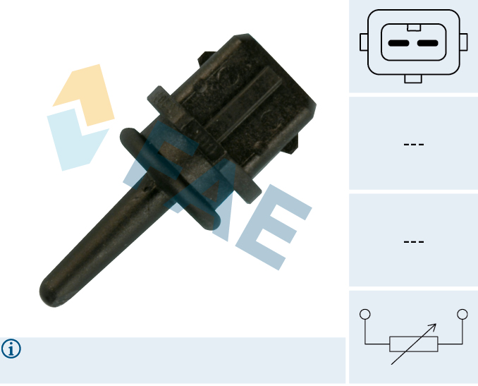 FAE Sensor, kølevæsketemp. 33221 for OPEL SAAB LANCIA IVECO FIAT ALFA ROMEO GENERAL MOTORS HOLDEN FORD HONDA PORSCHE VW