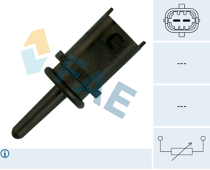 FAE Sensor, indsugningstemp. 33222 for OPEL HOLDEN HONDA PORSCHE