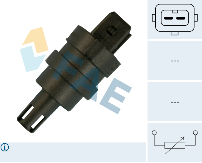 FAE Sensor, indsugningstemp. 33228 for FORD VW