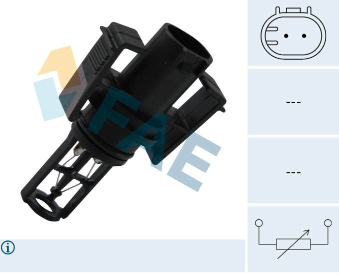 FAE Sensor, indsugningstemp. 33504 for MERCEDES-BENZ MAYBACH JEEP VW CHRYSLER DODGE SMART MITSUBISHI INFINITI