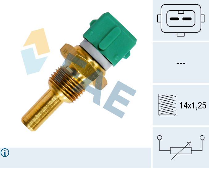 FAE Sensor, kølevæsketemp. 33190 for PEUGEOT NISSAN ROVER