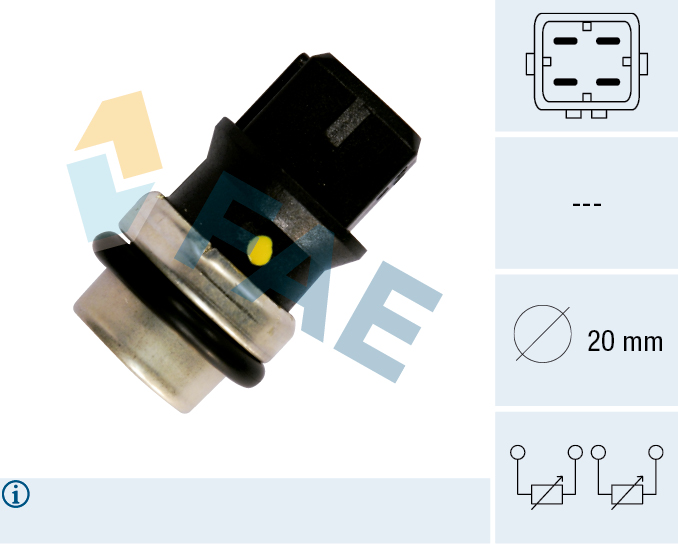FAE Sensor, kølevæsketemp. 33640 for FORD VW STANDARD AUTOMOBILE