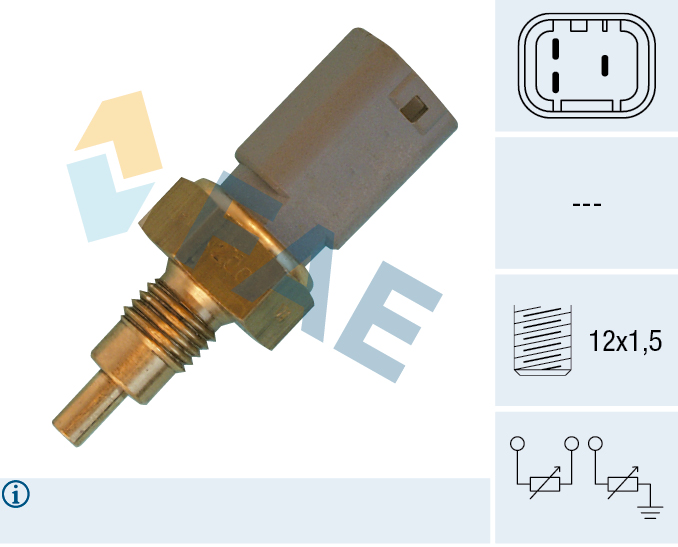 FAE Sensor, kølevæsketemp. 33720 for LANCIA ALFA ROMEO