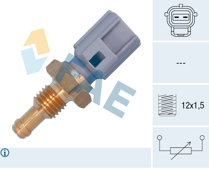 FAE Sensor, kølevæsketemp. 33735 for FORD LAND ROVER VOLVO JAGUAR MAZDA KIA STANDARD AUTOMOBILE
