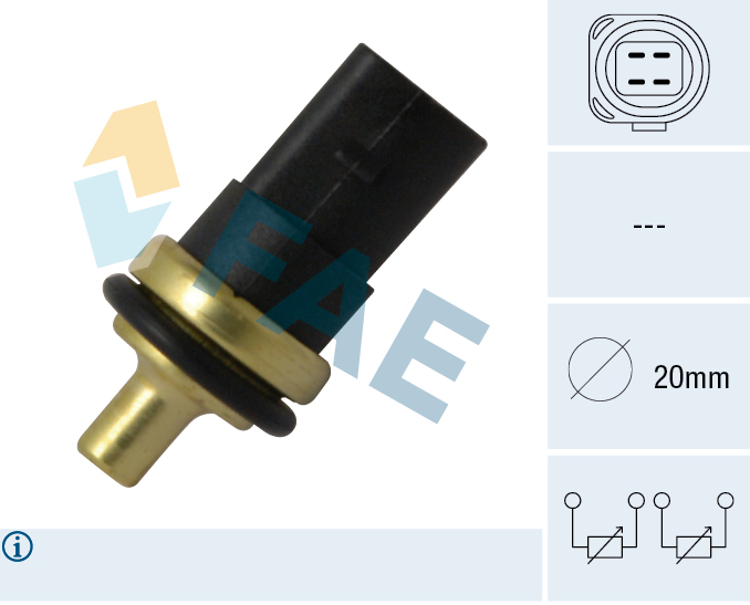 FAE Sensor, kølevæsketemp. 33781 for VW