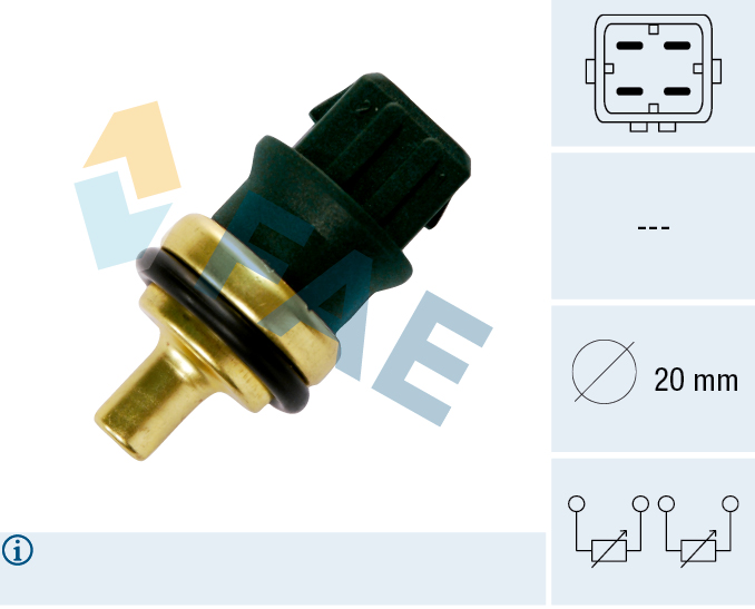 FAE Sensor, kølevæsketemp. 33782 for VW STANDARD AUTOMOBILE