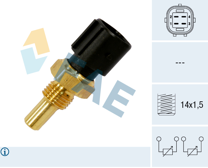 FAE Sensor, kølevæsketemp. 33860 for VW DAEWOO MERCEDES-BENZ STANDARD AUTOMOBILE