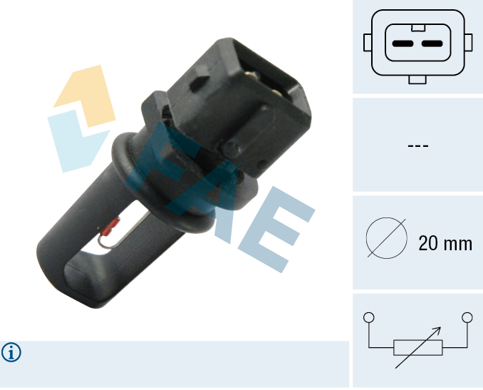 FAE Sensor, udetemp. 33505 for OPEL GENERAL MOTORS