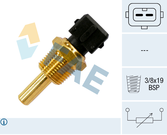 FAE Sensor, kølevæsketemp. 33350 for OPEL GENERAL MOTORS KIA HOLDEN MITSUBISHI