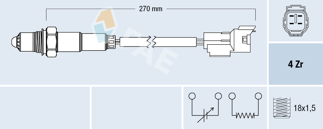 FAE Lambdasonde 77296 for SUZUKI STANDARD AUTOMOBILE