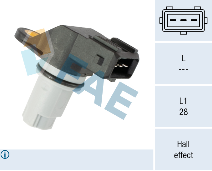 FAE Sensor, knastakselposition 79159 for OPEL VAUXHALL VOLVO GENERAL MOTORS RENAULT NISSAN MITSUBISHI SUZUKI