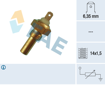 FAE Sensor, kølevæsketemp. 31290 for SKODA BMW STANDARD AUTOMOBILE