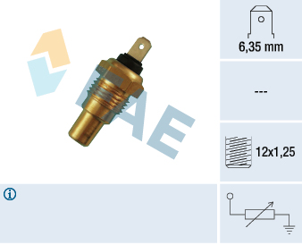 FAE Sensor, kølevæsketemp. 31650 for NISSAN STANDARD AUTOMOBILE