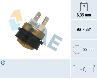 FAE Temperaturkontakt, kølerventilator 36080 for NISSAN ROVER STERLING