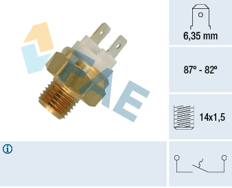 FAE Temperaturkontakt, kølerventilator 36050 for VOLVO